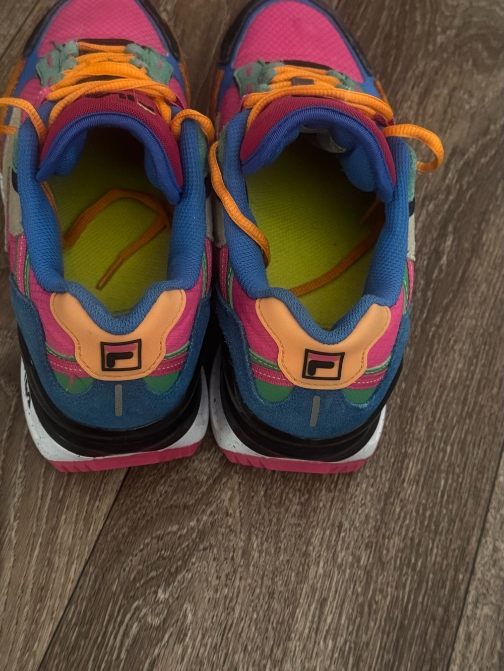Fila women Colorblock Sneakers - Pink, Blue, Green, Orange, Tan - Picture 4 of 5